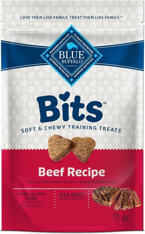 Blue Buffalo Bits Soft Dog Treats for Training, Made With Natural Ingredients & Enhanced with DHA, Chicken Recipe, 19-oz Bag - Image 55