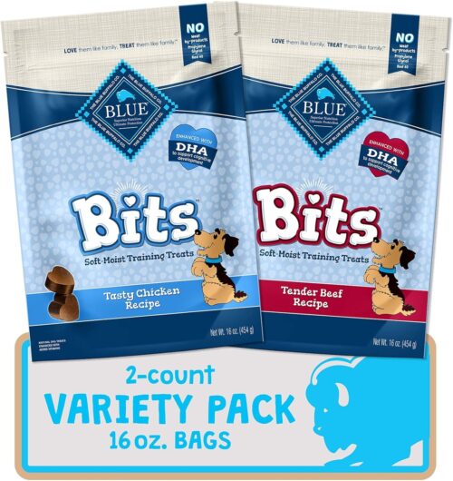 Blue Buffalo Bits Soft Dog Treats for Training, Made With Natural Ingredients & Enhanced with DHA, Chicken Recipe, 19-oz Bag - Image 82