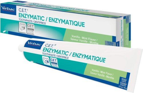 Virbac C.E.T. Enzymatic Toothpaste Eliminates Bad Breath by Removing Plaque and Tartar Buildup Best Pet Dental Care Toothpaste Vanilla Mint Flavor 2.5 Oz Tube - Image 3