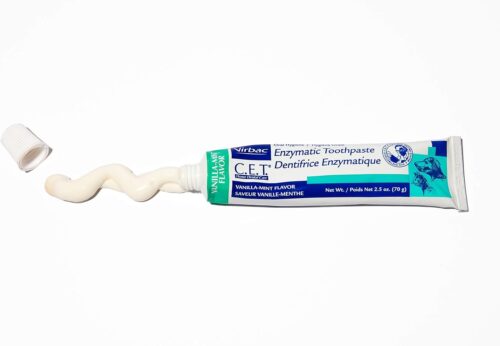 Virbac C.E.T. Enzymatic Toothpaste Eliminates Bad Breath by Removing Plaque and Tartar Buildup Best Pet Dental Care Toothpaste Vanilla Mint Flavor 2.5 Oz Tube - Image 5