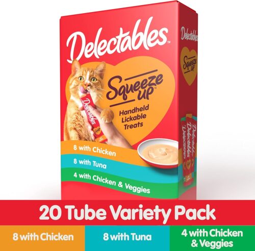 Delectables Squeeze Up Variety Pack, Creamy Squeezable Puree, Lickable Wet Cat Treats, Grain Free, No Added Fillers, No by-Products, No Added Preservatives, 0.5 Ounces Tube, 72 Tubes Total - Image 12