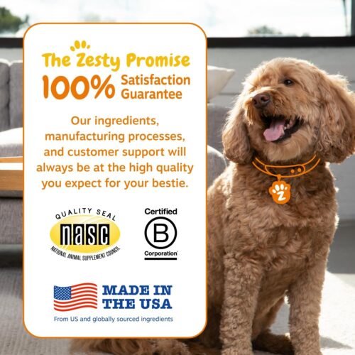 Zesty Paws Probiotics for Dogs - Digestive Enzymes for Gut Flora, Digestive Health, Diarrhea & Bowel Support - Clinically Studied DE111 - Dog Supplement Soft Chew for Pet Immune System - Pumpkin - Image 5
