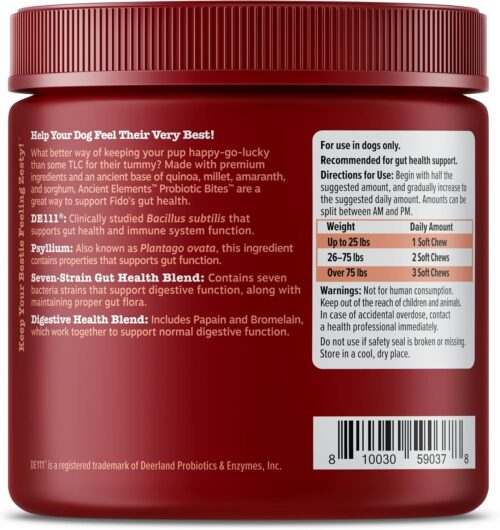 Zesty Paws Probiotics for Dogs - Digestive Enzymes for Gut Flora, Digestive Health, Diarrhea & Bowel Support - Clinically Studied DE111 - Dog Supplement Soft Chew for Pet Immune System - Pumpkin - Image 15