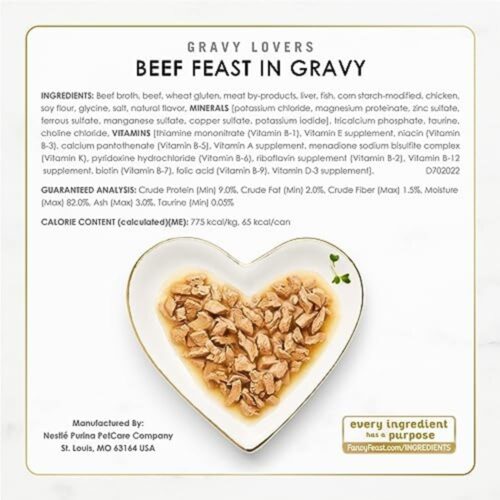 Purina Fancy Feast Gravy Lovers Poultry and Beef Grilled Gourmet Wet Cat Food Variety Pack - (Pack of 30) 3 oz. Cans - Image 8