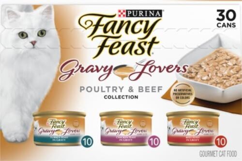 Purina Fancy Feast Gravy Lovers Poultry and Beef Grilled Gourmet Wet Cat Food Variety Pack - (Pack of 30) 3 oz. Cans - Image 16