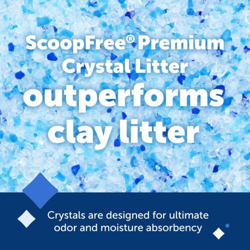 PetSafe ScoopFree Premium Crystal Cat Litter - Outperforms Clay Litter - Less Tracking, Dust for A Fresh Home - Non-Clumping - Two 4.3 lb Bags of Litter (8.6 lb Total) - Original Blue - Image 2