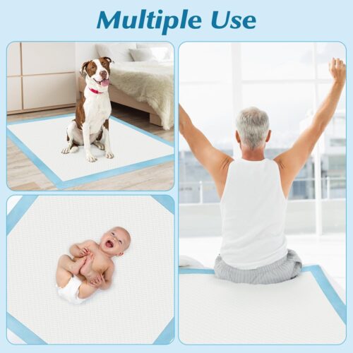 50 Count 30” x 36” Super Absorbency Disposable Underpads, Leakproof Quick Drying, Baby Puppy & Adults Bed Pads Disposable Adults, Dog Pee Pads Extra Large, XXL Incontinence Pads - Image 9
