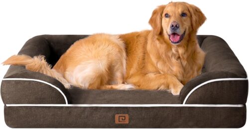 EHEYCIGA Orthopedic Dog Beds for Extra Large Dogs, Waterproof Memory Foam XL Pet Bed with Sides, Non-Slip and Egg-Crate Foam Big Dog Couch Bed with Washable Removable Cover, Grey - Image 46