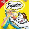 Temptations Creamy Puree with Chicken, Salmon, and Tuna Variety Pack of Lickable, Squeezable Cat Treats, 0.425 Oz Pouches, 24 Count