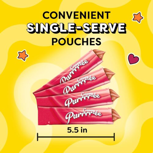 Temptations Creamy Puree with Chicken, Salmon, and Tuna Variety Pack of Lickable, Squeezable Cat Treats, 0.425 Oz Pouches, 24 Count - Image 78