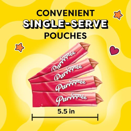 Temptations Creamy Puree with Chicken, Salmon, and Tuna Variety Pack of Lickable, Squeezable Cat Treats, 0.425 Oz Pouches, 24 Count - Image 94