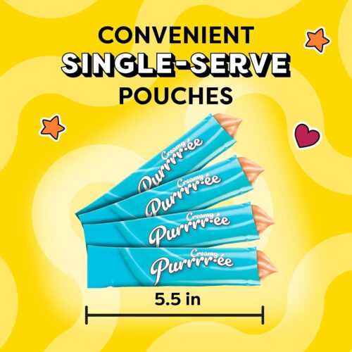 Temptations Creamy Puree with Chicken, Salmon, and Tuna Variety Pack of Lickable, Squeezable Cat Treats, 0.425 Oz Pouches, 24 Count - Image 105