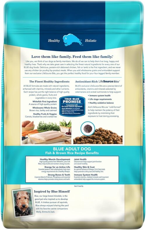 Blue Buffalo Life Protection Formula Adult Dry Dog Food, Helps Build and Maintain Strong Muscles, Made with Natural Ingredients, Chicken & Brown Rice Recipe, 30-lb. Bag - Image 229