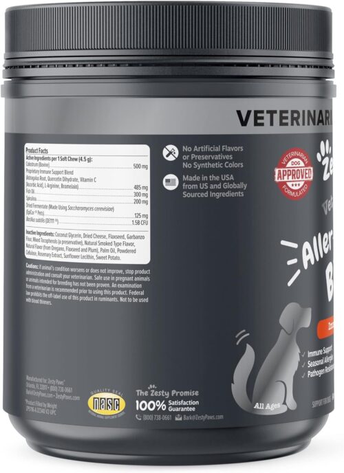 Zesty Paws Dog Allergy Relief- Dog Itching Skin Relief- Dog Probiotics for Itchy Skin and Itchy Ears- Dog Allergy Paw Relief- Dog Allergy Chews- Dog Itch Relief - Dog Skin Allergy Relief - Lamb - 90ct - Image 17