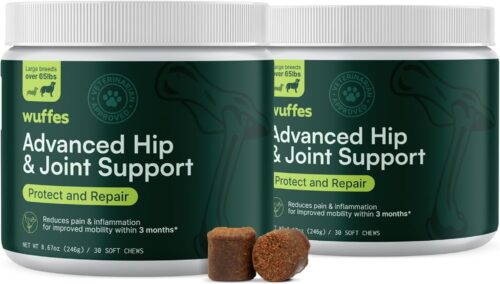 Wuffes Advanced Dog Hip and Joint Supplement with Glucosamine, Chondroitin, Omega 3, MSM, and Green Lipped Mussel, 60 Pork Flavored Chews for Small and Medium Dog Breeds - Image 19