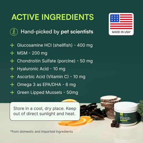 Wuffes Advanced Dog Hip and Joint Supplement with Glucosamine, Chondroitin, Omega 3, MSM, and Green Lipped Mussel, 60 Pork Flavored Chews for Small and Medium Dog Breeds - Image 31