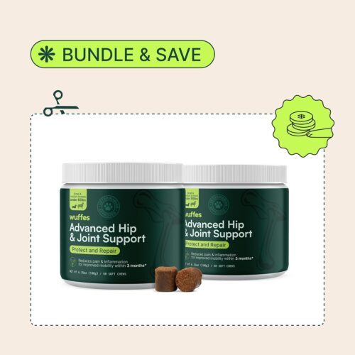 Wuffes Advanced Dog Hip and Joint Supplement with Glucosamine, Chondroitin, Omega 3, MSM, and Green Lipped Mussel, 60 Pork Flavored Chews for Small and Medium Dog Breeds - Image 34