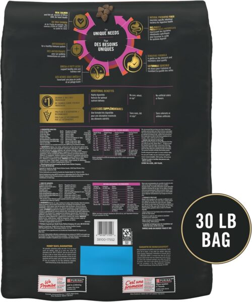 Purina Pro Plan Sensitive Skin and Stomach Dog Food Dry, Adult Salmon & Rice Formula, Digestive Health - 30 lb. Bag - Image 5