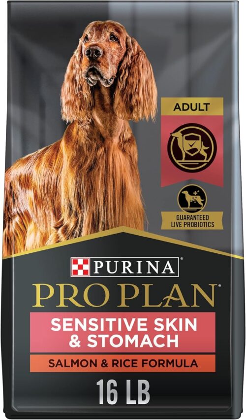 Purina Pro Plan Sensitive Skin and Stomach Dog Food Dry, Adult Salmon & Rice Formula, Digestive Health - 30 lb. Bag - Image 40