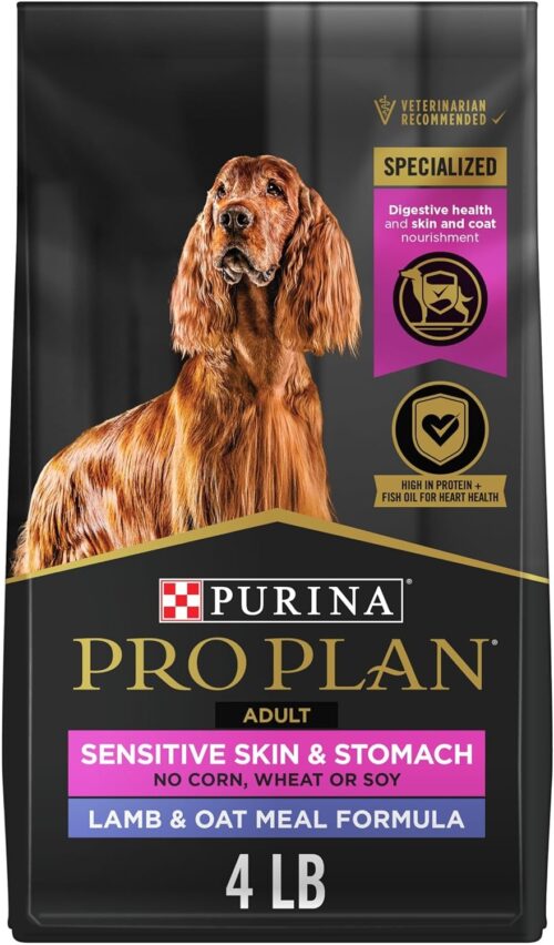 Purina Pro Plan Sensitive Skin and Stomach Dog Food Dry, Adult Salmon & Rice Formula, Digestive Health - 30 lb. Bag - Image 49