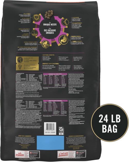 Purina Pro Plan Sensitive Skin and Stomach Dog Food Dry, Adult Salmon & Rice Formula, Digestive Health - 30 lb. Bag - Image 61