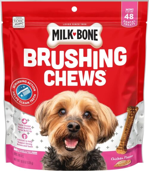 Milk-Bone Brushing Chews Daily Dental Dog Treats, Chicken Flavor, Large, 25 Count - Image 9