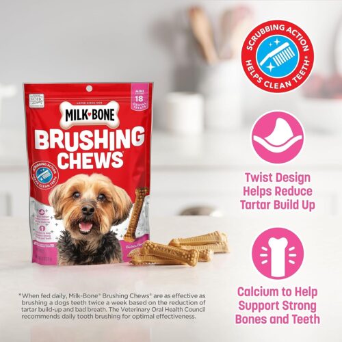Milk-Bone Brushing Chews Daily Dental Dog Treats, Chicken Flavor, Large, 25 Count - Image 12
