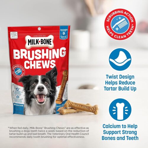 Milk-Bone Brushing Chews Daily Dental Dog Treats, Chicken Flavor, Large, 25 Count - Image 20