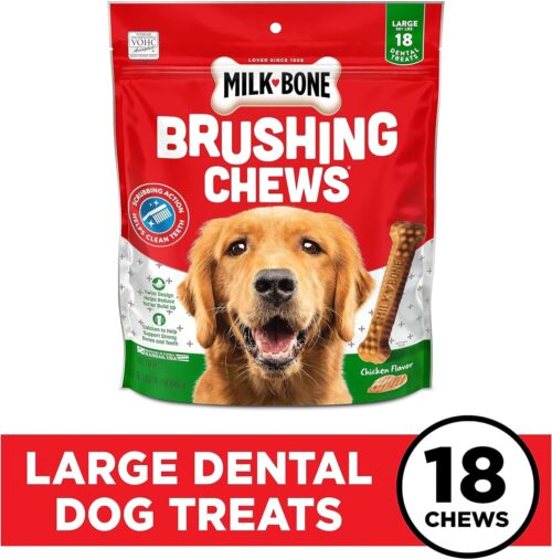 Milk-Bone Brushing Chews Daily Dental Dog Treats, Chicken Flavor, Large, 25 Count - Image 25