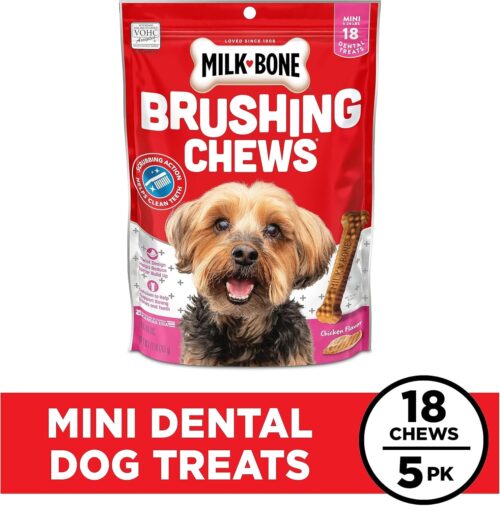 Milk-Bone Brushing Chews Daily Dental Dog Treats, Chicken Flavor, Large, 25 Count - Image 31
