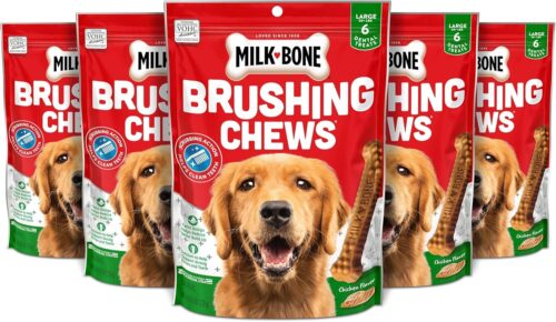 Milk-Bone Brushing Chews Daily Dental Dog Treats, Chicken Flavor, Large, 25 Count - Image 36
