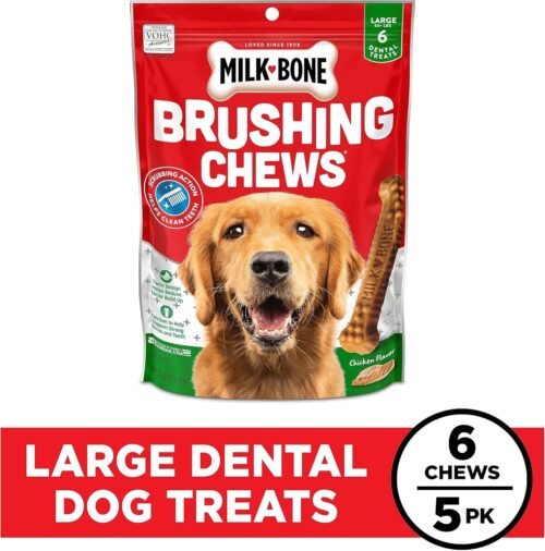 Milk-Bone Brushing Chews Daily Dental Dog Treats, Chicken Flavor, Large, 25 Count - Image 37