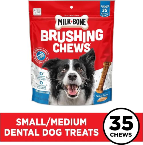 Milk-Bone Brushing Chews Daily Dental Dog Treats, Chicken Flavor, Large, 25 Count - Image 42
