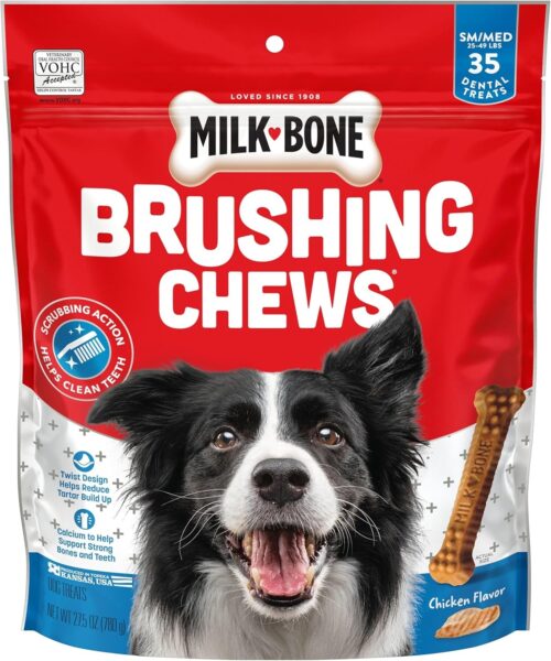 Milk-Bone Brushing Chews Daily Dental Dog Treats, Chicken Flavor, Large, 25 Count - Image 50