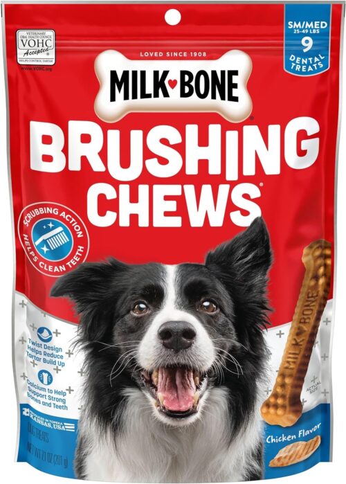 Milk-Bone Brushing Chews Daily Dental Dog Treats, Chicken Flavor, Large, 25 Count - Image 51