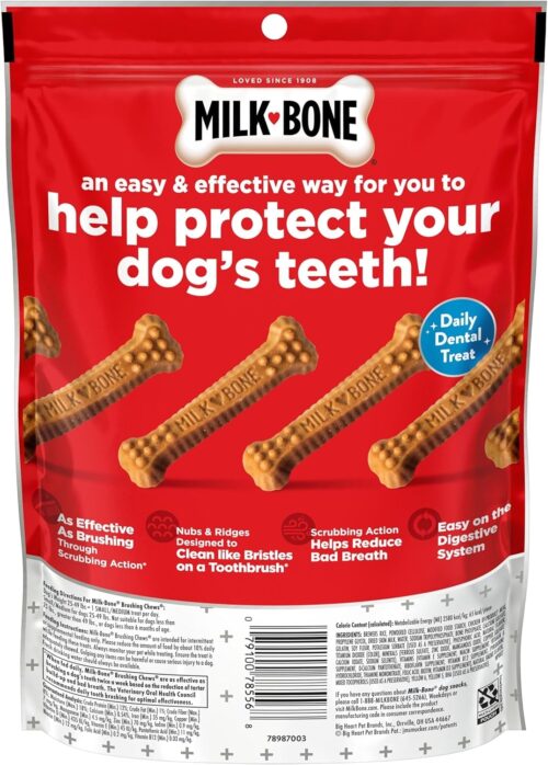 Milk-Bone Brushing Chews Daily Dental Dog Treats, Chicken Flavor, Large, 25 Count - Image 53