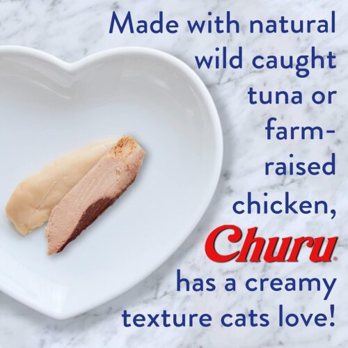 INABA Churu Cat Treats, Grain-Free, Lickable, Squeezable Creamy Purée Cat Treat/Topper with Vitamin E & Taurine, 0.5 Ounces Each Tube, 50 Tubes, Tuna & Chicken Variety - Image 82