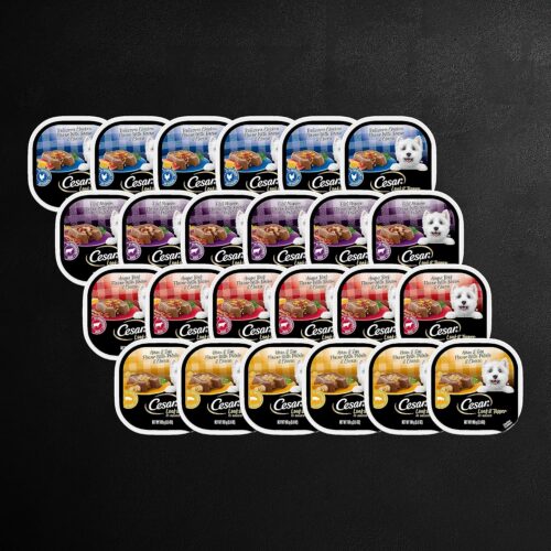 CESAR Adult Wet Dog Food Classic Loaf in Sauce Grilled Chicken, Filet Mignon, Porterhouse Steak, Beef, Chicken & Liver and Turkey Variety Pack, 3.5 oz. Easy Peel Trays, Pack of 36 - Image 104
