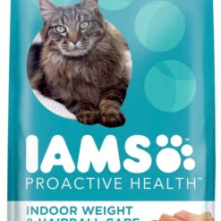 IAMS Proactive Health Indoor Weight & Hairball Care Adult Dry Cat Food with Chicken & Turkey, 7 lb. Bag