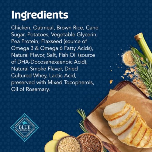 Blue Buffalo Bits Soft Dog Treats for Training, Made With Natural Ingredients & Enhanced with DHA, Chicken Recipe, 19-oz Bag - Image 5