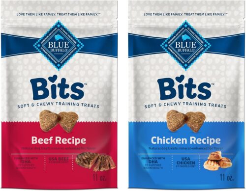 Blue Buffalo Bits Soft Dog Treats for Training, Made With Natural Ingredients & Enhanced with DHA, Chicken Recipe, 19-oz Bag - Image 20
