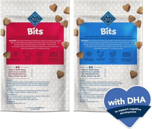 Blue Buffalo Bits Soft Dog Treats for Training, Made With Natural Ingredients & Enhanced with DHA, Chicken Recipe, 19-oz Bag - Image 21