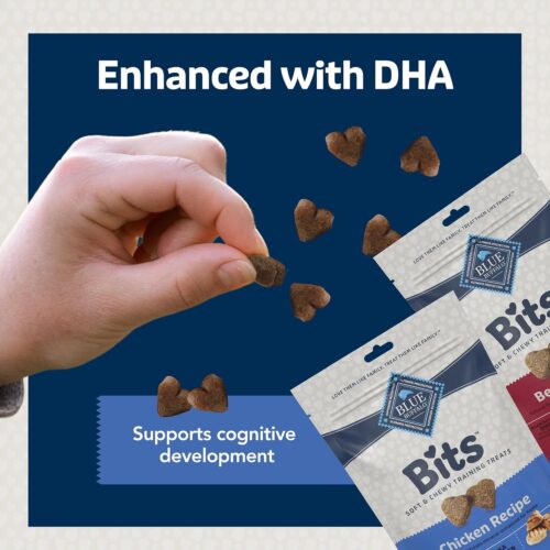 Blue Buffalo Bits Soft Dog Treats for Training, Made With Natural Ingredients & Enhanced with DHA, Chicken Recipe, 19-oz Bag - Image 25
