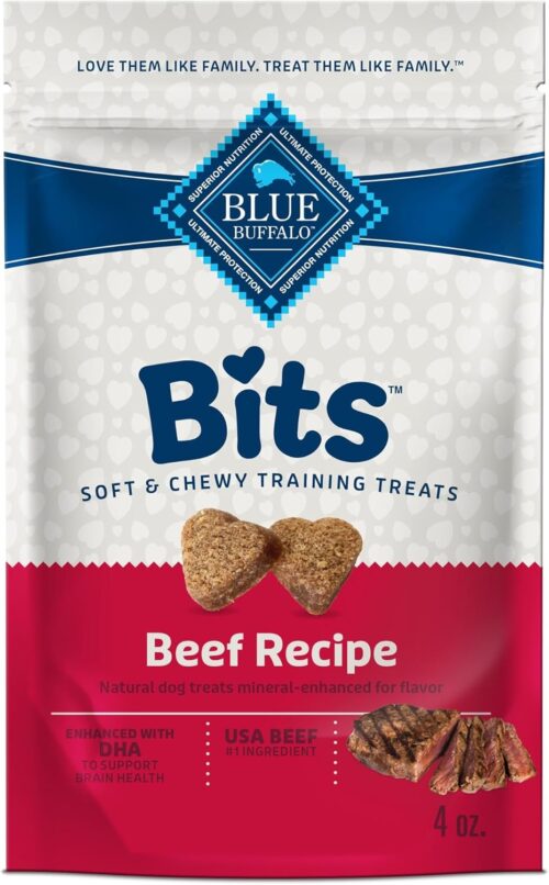 Blue Buffalo Bits Soft Dog Treats for Training, Made With Natural Ingredients & Enhanced with DHA, Chicken Recipe, 19-oz Bag - Image 100