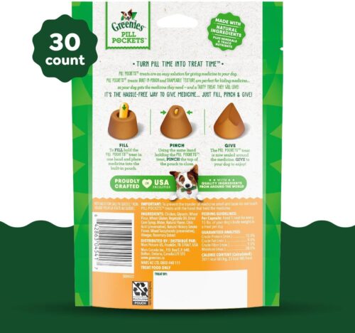 Greenies Pill Pockets Large Size Soft Dog Treats for Capsules, Chicken Flavor, Made with Natural Ingredients Plus Minerals & Trace Nutrients, 15.8 oz. (60 Count, Pack of 1) - Image 11