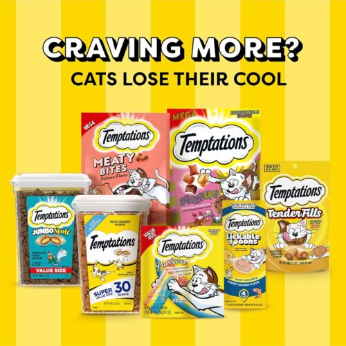 Temptations Classic Crunchy and Soft Cat Treats Seafood Medley Flavor, 30 oz. Tub - Image 12