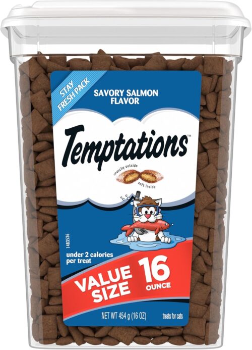 Temptations Classic Crunchy and Soft Cat Treats Seafood Medley Flavor, 30 oz. Tub - Image 14