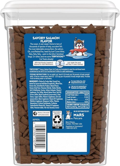 Temptations Classic Crunchy and Soft Cat Treats Seafood Medley Flavor, 30 oz. Tub - Image 15