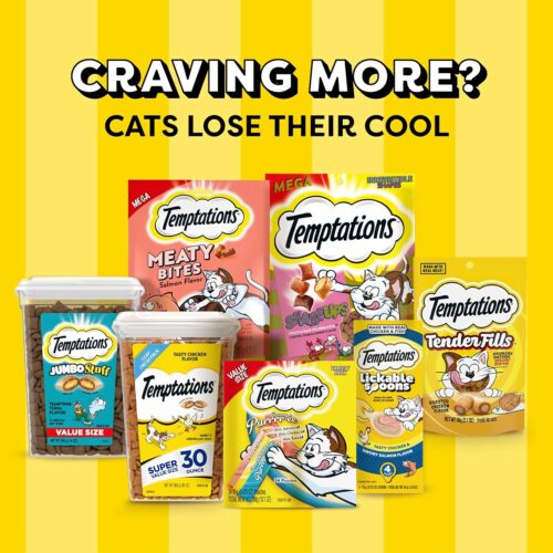 Temptations Classic Crunchy and Soft Cat Treats Seafood Medley Flavor, 30 oz. Tub - Image 26
