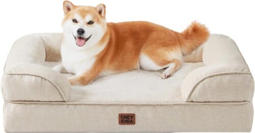 EHEYCIGA Orthopedic Dog Beds for Extra Large Dogs, Waterproof Memory Foam XL Pet Bed with Sides, Non-Slip and Egg-Crate Foam Big Dog Couch Bed with Washable Removable Cover, Grey - Image 202
